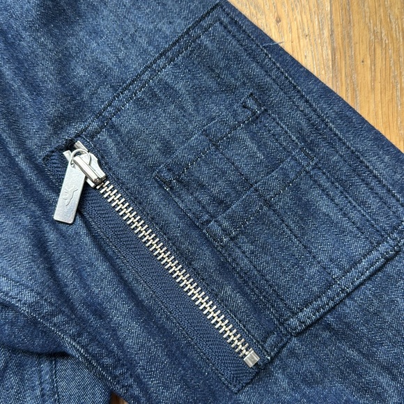 Maison Kitsune Logo-Appliqued Teddy Denim Jacket - Small - Picture 3 of 7